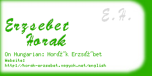 erzsebet horak business card